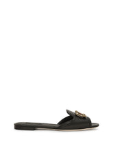CALFSKIN SLIDERS WITH DG LOGO - | Dolce & Gabbana