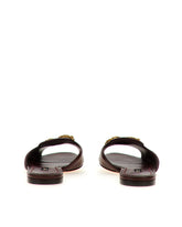 CALFSKIN SLIDERS WITH DG LOGO - | Dolce & Gabbana
