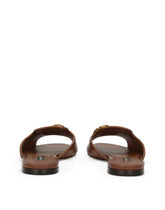 CALFSKIN SLIDERS WITH DG LOGO - | Dolce & Gabbana