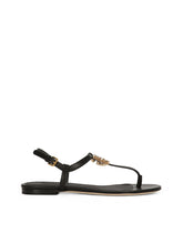 Women's Brown Leather Sandals - | Dolce & Gabbana
