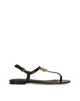 Women's Brown Leather Sandals - | Dolce & Gabbana