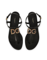 Women's Brown Leather Sandals - | Dolce & Gabbana