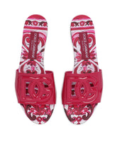 Patent leather DG sliders with cut-out - | Dolce & Gabbana