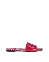 Patent leather DG sliders with cut-out - | Dolce & Gabbana