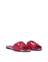 Patent leather DG sliders with cut-out - | Dolce & Gabbana