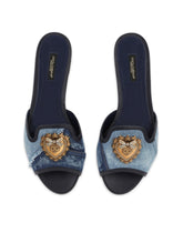 Patchwork denim Devotion slides - | Dolce & Gabbana