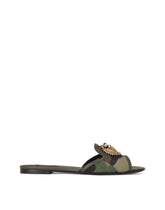 Devotion slides in camouflage patchwork - | Dolce & Gabbana