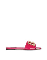 Patent leather slides with DG logo - | Dolce & Gabbana