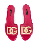 Patent leather slides with DG logo - | Dolce & Gabbana