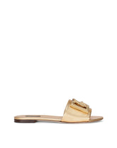 Nappa mordore slides with DG logo - | Dolce & Gabbana