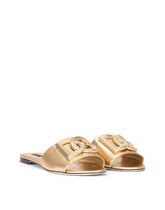 Nappa mordore slides with DG logo - | Dolce & Gabbana