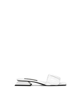 Gathered nappa leather slides - | Dolce & Gabbana