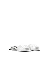 Gathered nappa leather slides - | Dolce & Gabbana