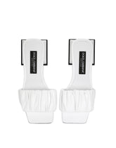 Gathered nappa leather slides - | Dolce & Gabbana