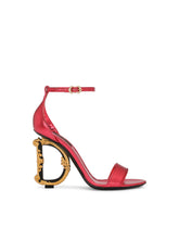 Nappa mordore sandals with baroque DG heel - | Dolce & Gabbana