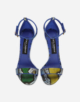 Python skin sandals with baroque DG detail - | Dolce & Gabbana