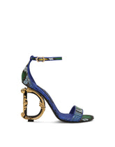 Python skin sandals with baroque DG detail - | Dolce & Gabbana