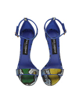 Python skin sandals with baroque DG detail - | Dolce & Gabbana