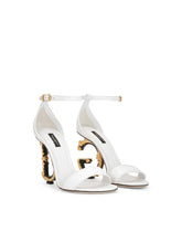 Nappa sandals with baroque DG heel - | Dolce & Gabbana
