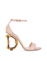 Nappa sandals with baroque DG heel - | Dolce & Gabbana