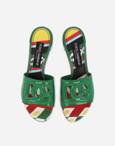 Patent leather DG mules with cut-out - | Dolce & Gabbana