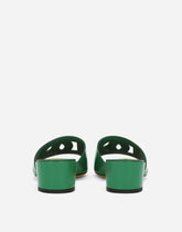 Patent leather DG mules with cut-out - | Dolce & Gabbana