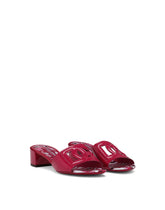 Patent leather DG mules with cut-out - | Dolce & Gabbana