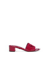 Patent leather DG mules with cut-out - | Dolce & Gabbana