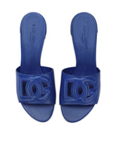 Calfskin sliders with DG logo - | Dolce & Gabbana