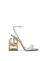 Patent leather sandals with 3.5 heel - | Dolce & Gabbana