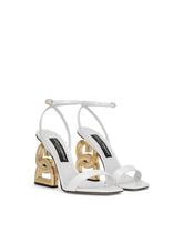 Patent leather sandals with 3.5 heel - | Dolce & Gabbana