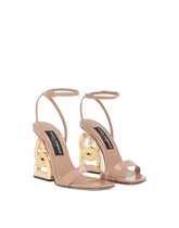 Patent leather sandals with 3.5 heel - | Dolce & Gabbana