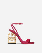 Patent leather sandals with 3.5 heel - | Dolce & Gabbana