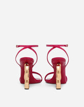 Patent leather sandals with 3.5 heel - | Dolce & Gabbana