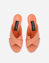Calfskin mules with geometric heel - | Dolce & Gabbana