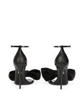 Patent leather sandals with satin bow - | Dolce & Gabbana
