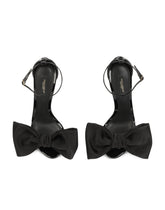 Patent leather sandals with satin bow - | Dolce & Gabbana