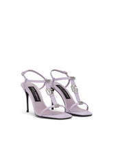 Nappa leather sandals with DG logo - | Dolce & Gabbana