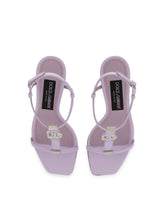 Nappa leather sandals with DG logo - | Dolce & Gabbana