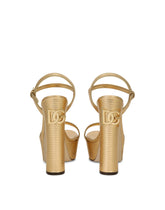 Foiled calfskin platform sandals - | Dolce & Gabbana
