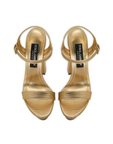 Foiled calfskin platform sandals - | Dolce & Gabbana