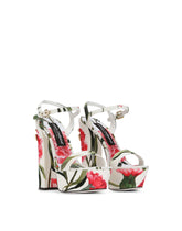 Printed fabric platform sandals - | Dolce & Gabbana
