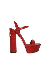 Calfskin platform sandals - | Dolce & Gabbana