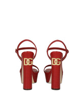 Calfskin platform sandals - | Dolce & Gabbana