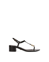 Patent leather thong sandals with DG logo - | Dolce & Gabbana