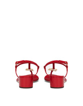 Patent leather thong sandals with DG logo - | Dolce & Gabbana