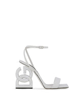 Patent leather sandals with 3.5 heel - | Dolce & Gabbana