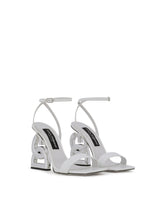 Patent leather sandals with 3.5 heel - | Dolce & Gabbana
