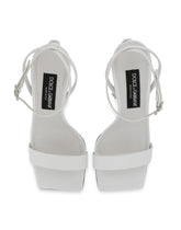 Patent leather sandals with 3.5 heel - | Dolce & Gabbana