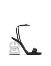Patent leather sandals with 3.5 heel - | Dolce & Gabbana